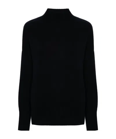 Allude Stand-neck Sweater In Black