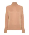 Allude Stand-neck Sweater In Nude