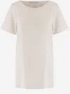 Allude Stretch Silk T-shirt In Neutral