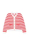 Allude Striped Buttoned Cardigan In Multi
