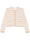 Allude Striped Cardigan In Neutrals