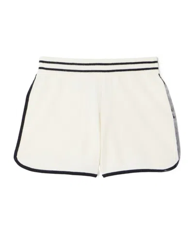 Allude Striped Cashmere Shorts In Neutral