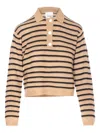 Allude Striped Sweater In Neutral