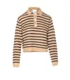 Allude Striped Sweater In Neutral