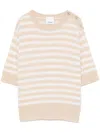 Allude Gestreiftes T-shirt In Nude