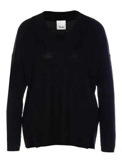 Allude Black Jumper In Blue