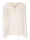Allude Suéter Con Cuello De Pico - Blanco In White