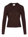 Allude Crewneck Sweater In Brown
