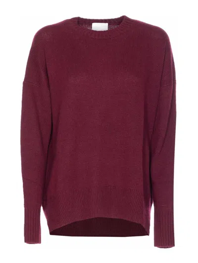Allude Sweater In Burgundy