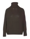 Allude Military Green Sweater In Multi