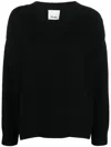 Allude Black Sweater In Black
