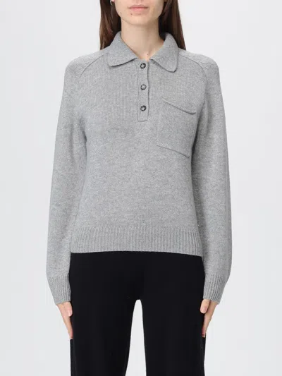 ALLUDE POLO SHIRT ALLUDE WOMAN COLOR GREY,H49810020