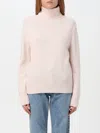 Allude Roll-neck Cashmere Jumper In Pink