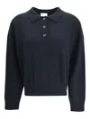 Allude Button-fastening Polo Top In Blue