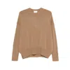 Allude Cashmere Crewneck Sweater In Brown
