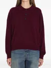 Allude Wool And Cashmere Polo Shirt In Burgundy