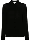 Allude Ribbed Virgin-wool Cardigan In Multicolor