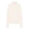 Allude Cable-knit Turtleneck Sweater In Neutral