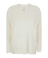 Allude White Sweater With V Neck In White