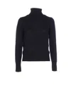 Allude Wool And Cashmere Turtleneck Sweater In Blue
