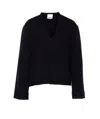 Allude Buttoned-front Pocket Cardigan In Black