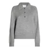 Allude Polo-neck Patch-pocket Sweater In Gray