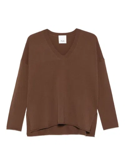 Allude Sweaters In Brown