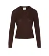 Allude Crewneck Sweater In Brown