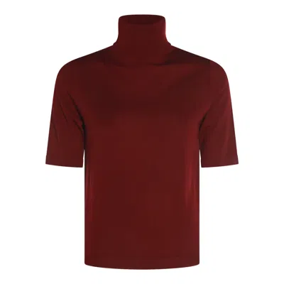 Allude Sweaters Brown In Red