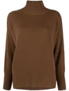 ALLUDE ALLUDE SWEATERS BROWN