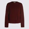 Allude Crew-neck Ribbed-knit Sweater In Red
