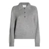 Allude Polo-neck Patch-pocket Sweater In Gray