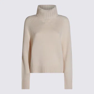 ALLUDE SWEATERS LIGHT AND NATURAL