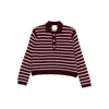 Allude Striped Wool And Cashmere-blend Polo Sweater In Multi