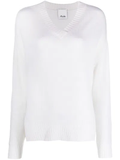 Allude Drop-shoulder Cashmere Jumper In Multicolor