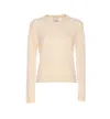 Allude Ribbed Crew-neck Sweater In Neutral