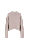 Allude Ribbed-knit Cashmere Jumper In Neutral