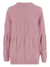 Allude Cashmere And Silk Cable Knit Sweater In Pink