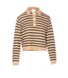 Allude Striped Sweater In Neutral