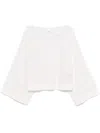 Allude Open-knit Sweater In White