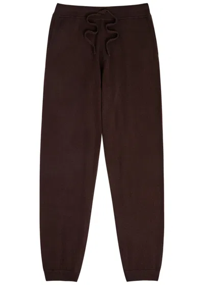 Allude Tapered-leg Wool-blend Trousers In Brown