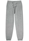 Allude Tapered-leg Wool-blend Trousers In Gray