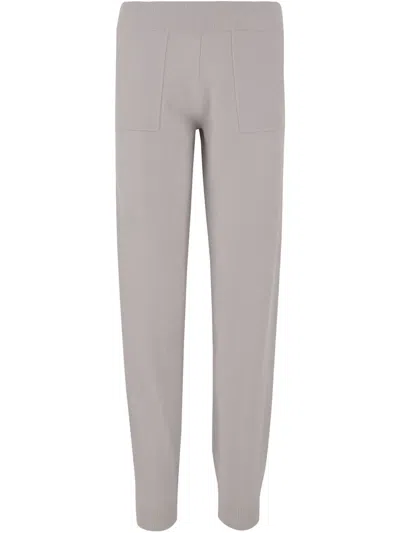 Allude Tapered Trousers In Grey
