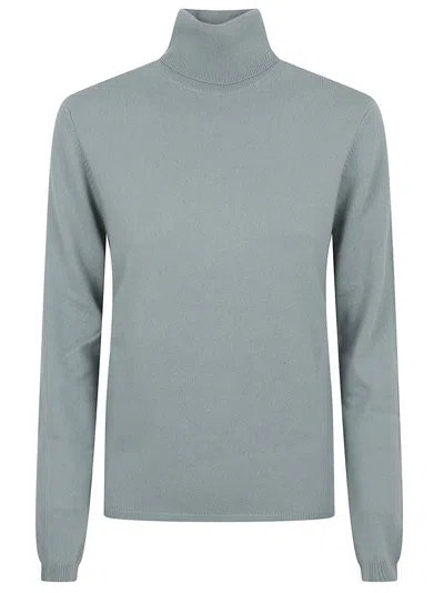 ALLUDE THIN CASHMERE TURTLENECK SWEATER WITH RIBBED DETAILING
