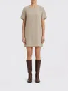 Allude Stretch Silk T-shirt With Curved Hem In Neutral