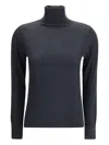 Allude Cashmere Turtleneck Sweater In Blue