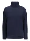 Allude Turtleneck Cashmere Sweater In Blue