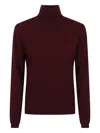 Allude Cashmere Mockneck Sweater With Relaxed Silhouette In Brown