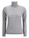 Allude Cashmere Turtleneck Sweater In Gray