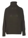 Allude Turtleneck Cashmere Sweater In Green